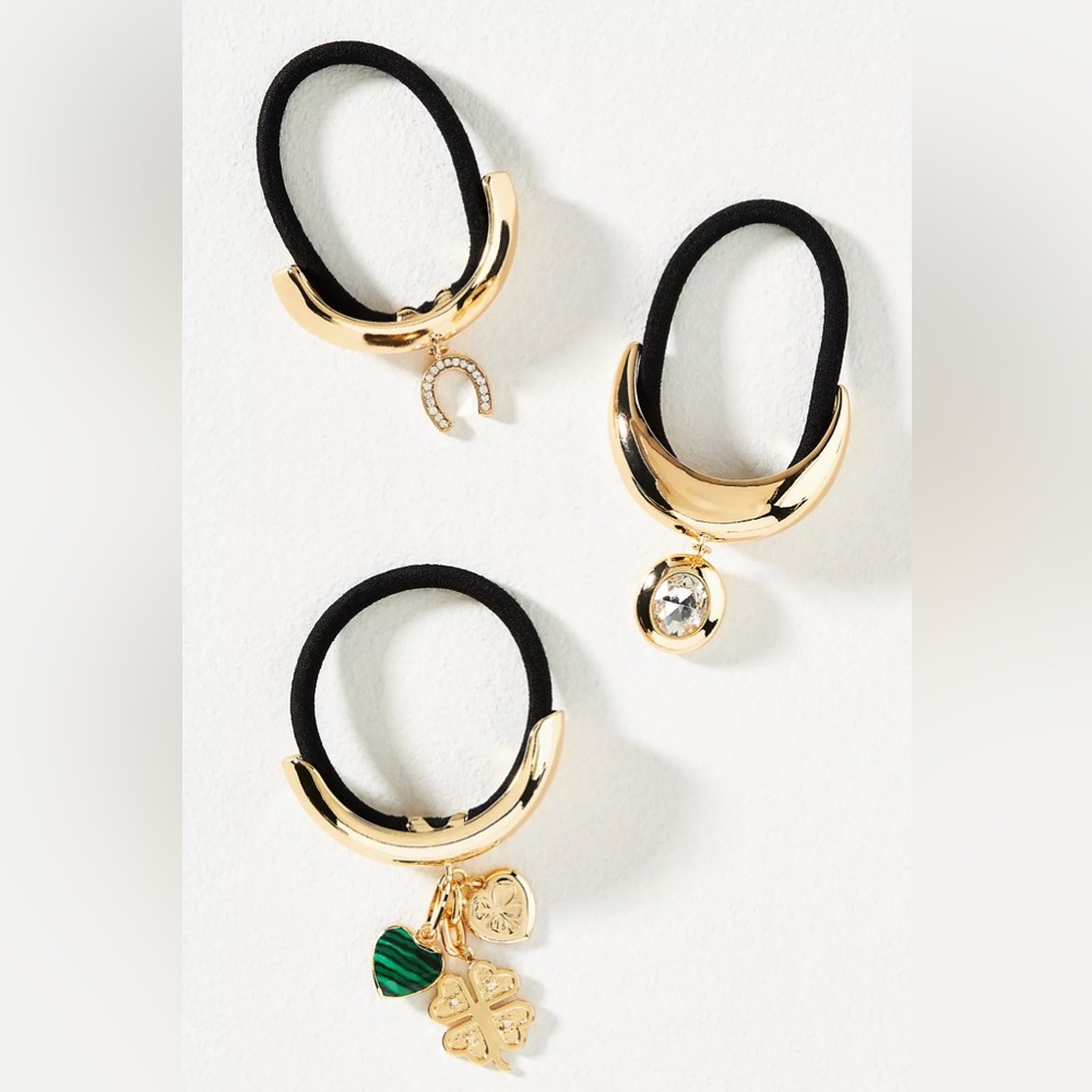 Anthropologie LUCKY CHARM CUFF HAIR TIES, SET OF 3
Style No. 98134240 GOLD